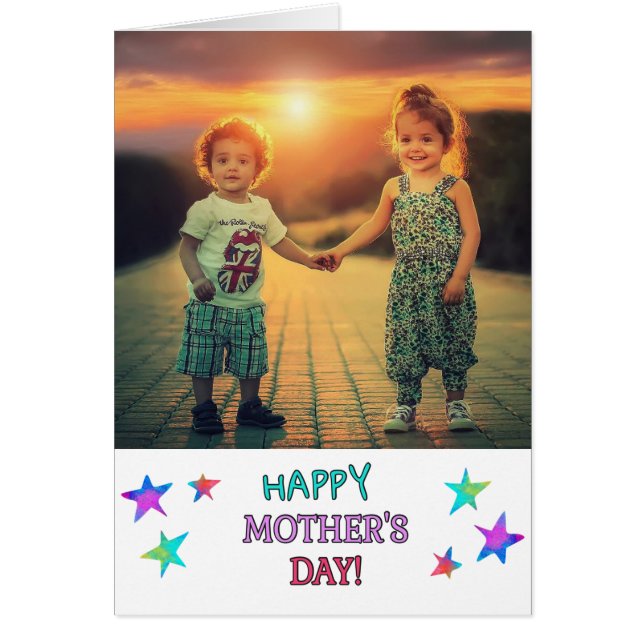 Tarjeta de Día de la Madre fotográfico personaliza (Frente)