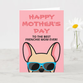 Tarjeta de Día de la Madre Frenchie Ciervo Bulldog