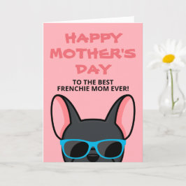 Tarjeta de Día de la Madre Frenchie Negra de Bulld