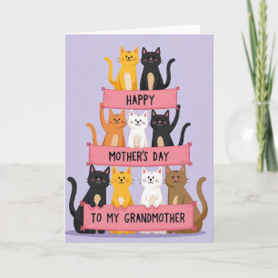 Tarjeta de Día de la Madre Gatitos Dulces