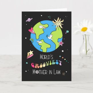 Tarjeta de día de la madre genial para suegra con 