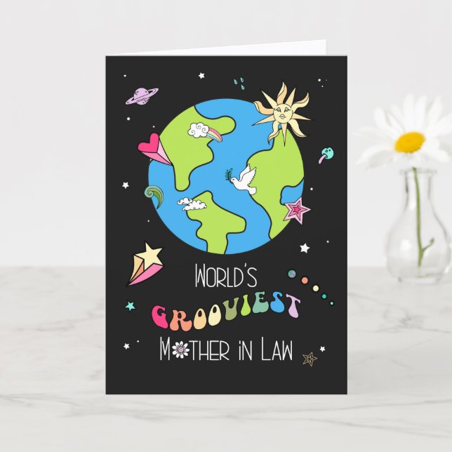 Tarjeta de día de la madre genial para suegra con  (Planta pequeña)
