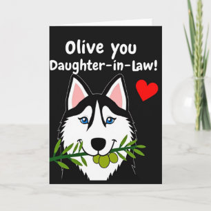 Tarjeta de Día de la Madre Husky Dulce