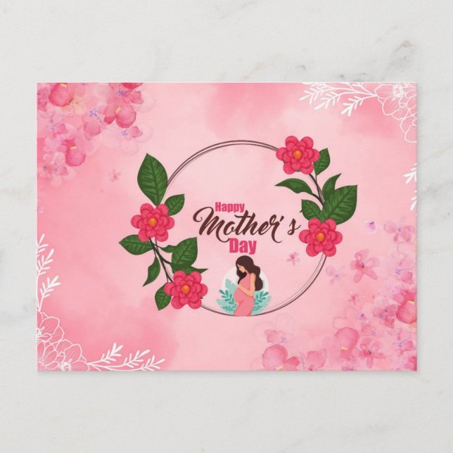 Tarjeta de Día de la Madre imprimible, bienvenida  (Anverso)