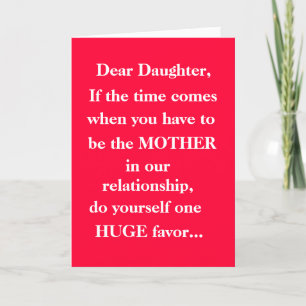Tarjeta de Día de la Madre inversa