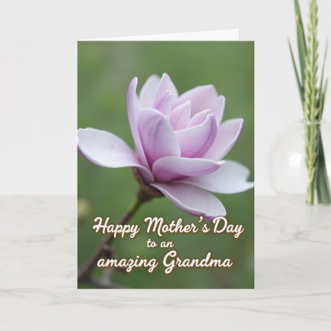 Tarjeta de Día de la Madre Lavanda Rosa (Anverso)