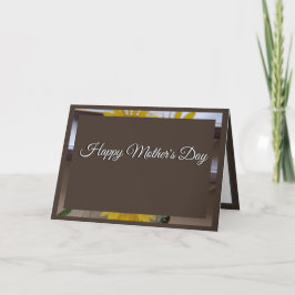 Tarjeta de Día de la Madre marrón girasol Kaleidos