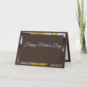 Tarjeta de Día de la Madre marrón girasol Kaleidos