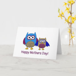 Tarjeta de Día de la Madre Owls