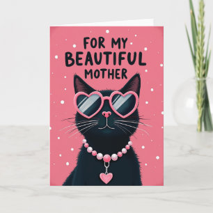 Tarjeta de Día de la Madre para Gata Estilosa