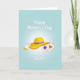 Tarjeta de Día de la Madre para Hermana Azul Celes