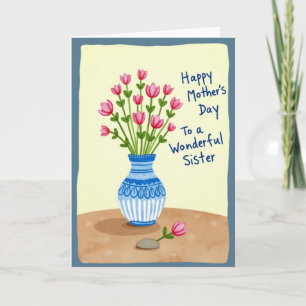 Tarjeta de Día de la Madre para Hermana Flor de Co