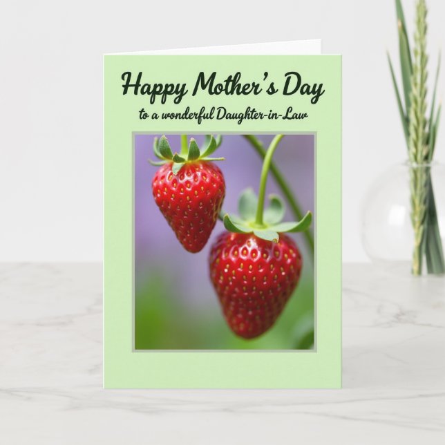 Tarjeta de Día de la Madre para Hija (Anverso)