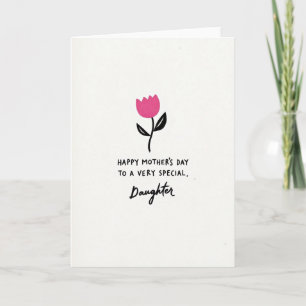 Tarjeta de Día de la Madre para Hija Preciosa