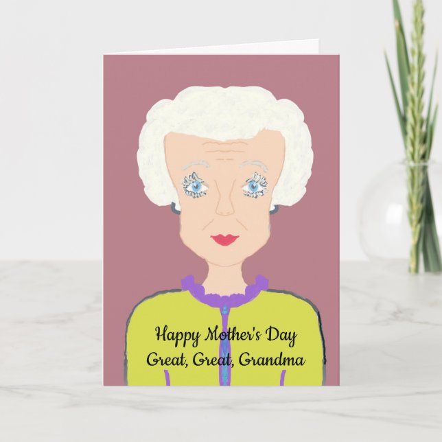 Tarjeta de Día de la Madre para la Gran Abuela (Anverso)