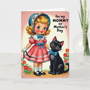 Tarjeta de Día de la Madre para Mamá Niña Dulce