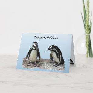 Tarjeta de Día de la Madre Penguins