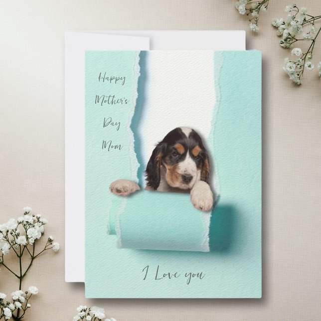 Tarjeta de Día de la Madre Perro Mamá Perro Papel  (Mothers Day is a great time to show mom how special she is, but any day is a day to say I love you!)