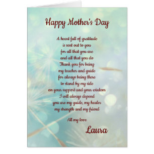 Tarjeta de Día de la Madre personalizada