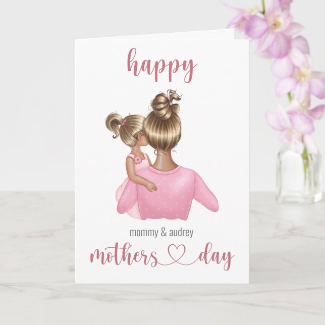 Tarjeta de Día de la Madre personalizada de color  (Orquídea)