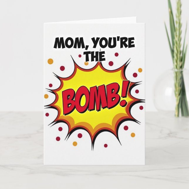 Tarjeta de Día de la Madre Pop Art (Anverso)