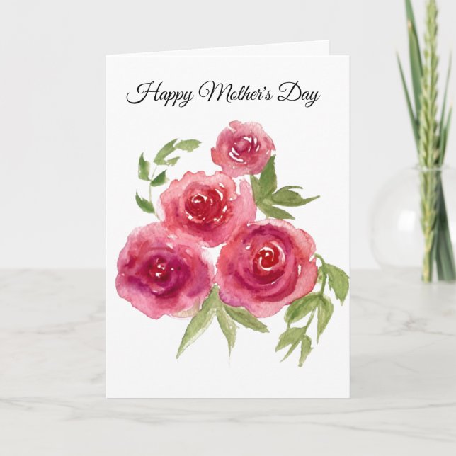 Tarjeta de Día de la Madre Roja (Anverso)