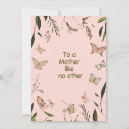 Tarjeta de Día de la Madre rosa caprichosa