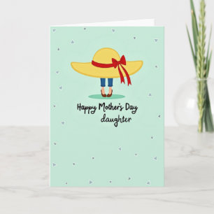 Tarjeta de día de la madre soleado de hija