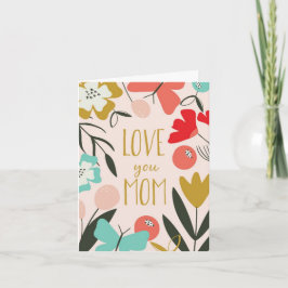 Tarjeta de Día de la Madre - Te amo, mamá