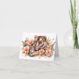Tarjeta de Día de la Madre Tiger and Cub