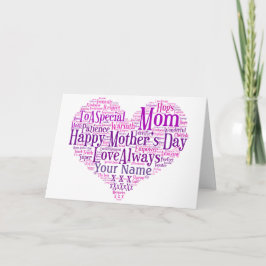 Tarjeta de Día de la Madre Typografía personalizad