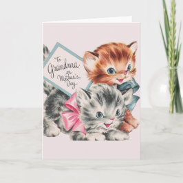 Tarjeta de Día de la Madre Vintage para la abuela