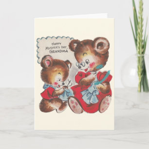 Tarjeta de Día de la Madre Vintage para la abuela