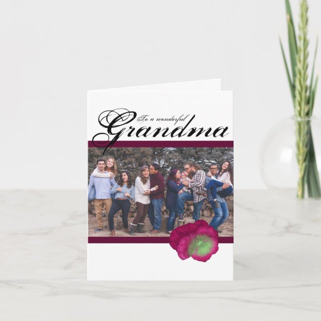 Tarjeta de Día de la Madre Violeta Pansy para la A (Anverso)