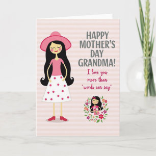 Tarjeta de Día de las Abuelas Florales de Amor