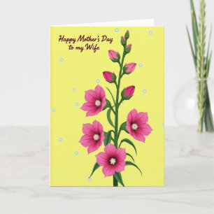 Tarjeta de Día de las Madres Amor Flor Rosa