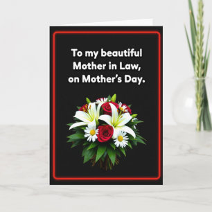 Tarjeta de Día de las Madres Amor Rosa Carmesí