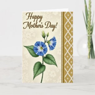 Tarjeta de Día de las Madres con Letra Sepia