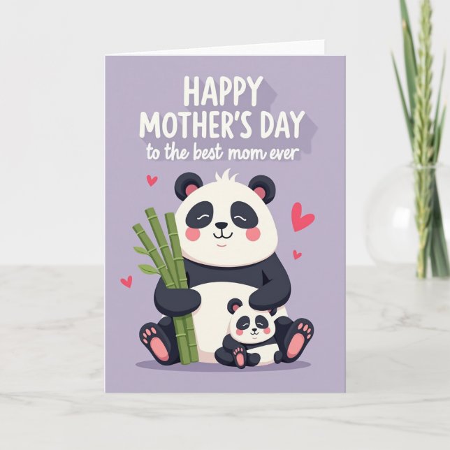 Tarjeta de Día de las Madres de Bambú Amor (Anverso)