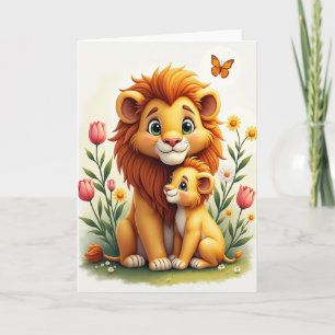 Tarjeta de Día de las Madres de Gato Naranja Amor