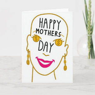 Tarjeta de Día de las Madres Dorada