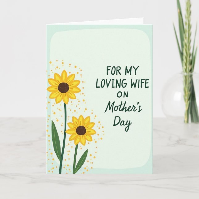 Tarjeta de día de las madres dorado esposa (Anverso)
