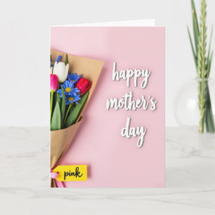 Tarjeta de Día de las Madres Floral al Estilo Acua