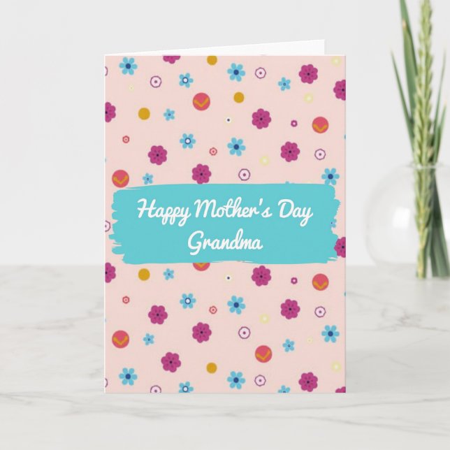 Tarjeta de Día de las Madres Formas Rosadas (Anverso)
