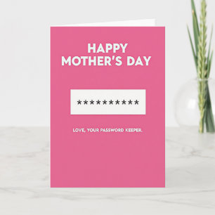 Tarjeta de Día de las Madres Fuchsia Dulce