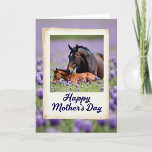 Tarjeta de Día de las Madres Pradera Equina