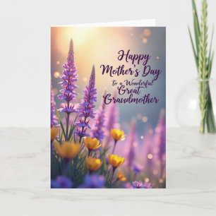 Tarjeta de Día de las Madres Resplandor Dorado