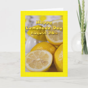 Tarjeta de Día de Lemonade 20 de agosto