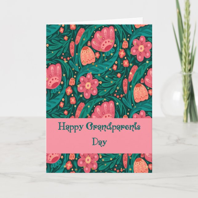 Tarjeta de Día de los Abuelos para una abuela (Anverso)