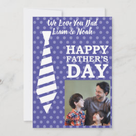 Tarjeta de Día de los Padres Azules de fotos de In